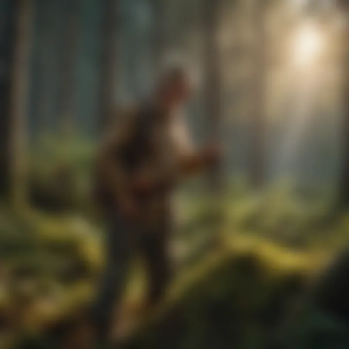 Scientific Legacy Illustration depicting the scientific endeavors of Humboldt influencing forestry practices in the United States