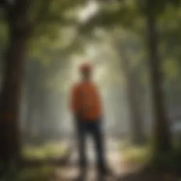 Tree trimming in an urban environment showcasing safety measures