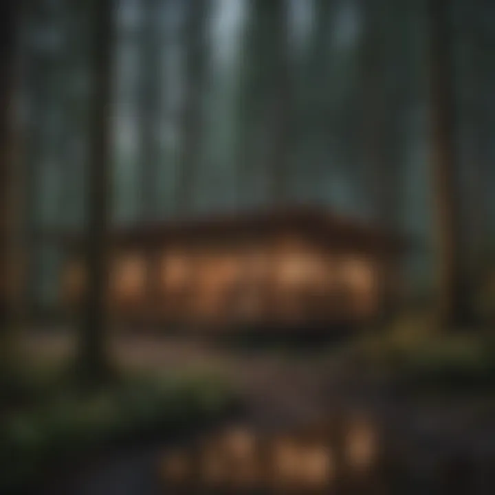Secluded Forest Spa at Dusk