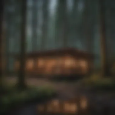 Tranquility in Nature's Embrace Secluded Forest Spa at Dusk