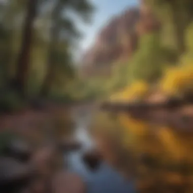 A panoramic view showcasing the geological features of Sedona's landscape