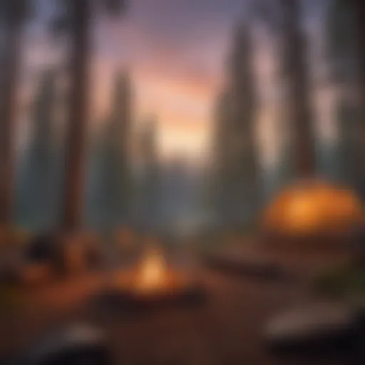 Serenity in Nature: Campsite at Dusk