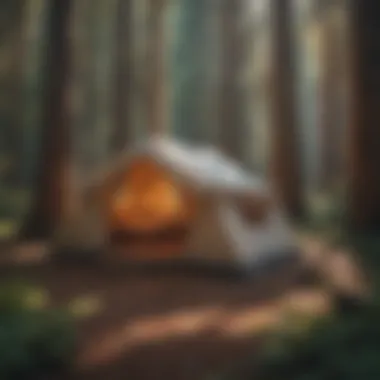 Rustic Charm: Tent Pitched Amongst Redwoods Rustic Charm: Tent Pitched Amongst Redwoods