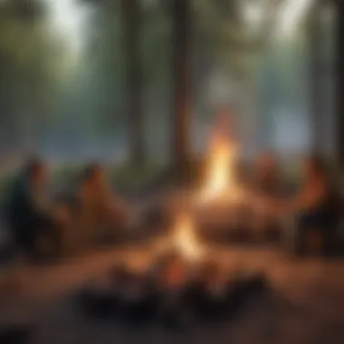 Serene Campfire Gathering at Camp Modoc Serene Campfire Gathering at Camp Modoc