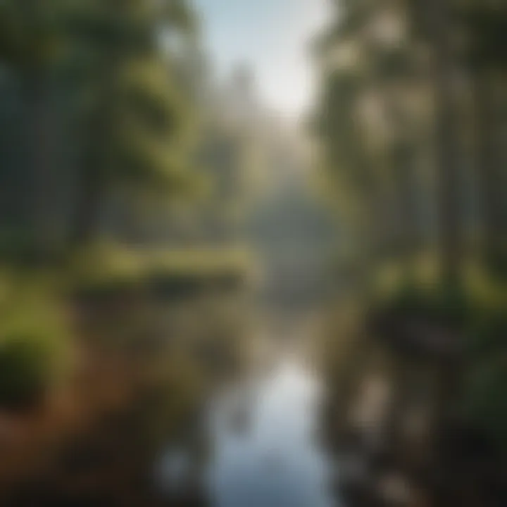 Serene lake within Red River ATV Park