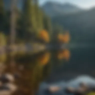 Tranquil Lake Reflection Serene lake reflection near Mt. Washington campsites