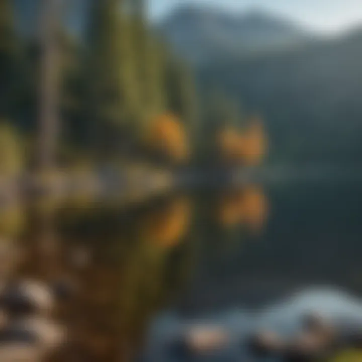 Tranquil Lake Reflection Serene lake reflection near Mt. Washington campsites