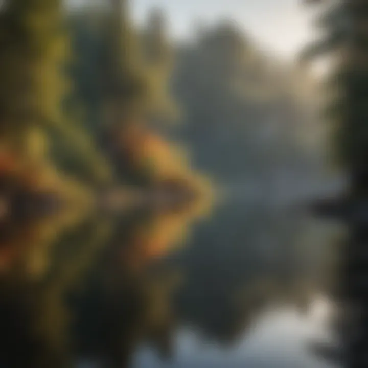 Serene Lake Reflection at Turtle Rock Camp