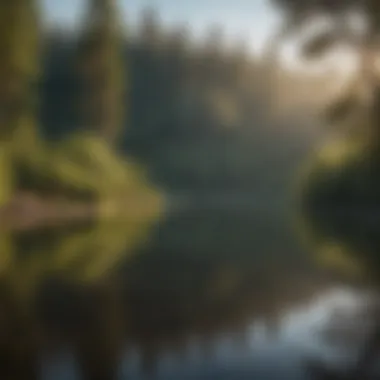 Tranquil Beauty of Aspendell's Lakeside Serene Lake Reflections at Aspendell Resort