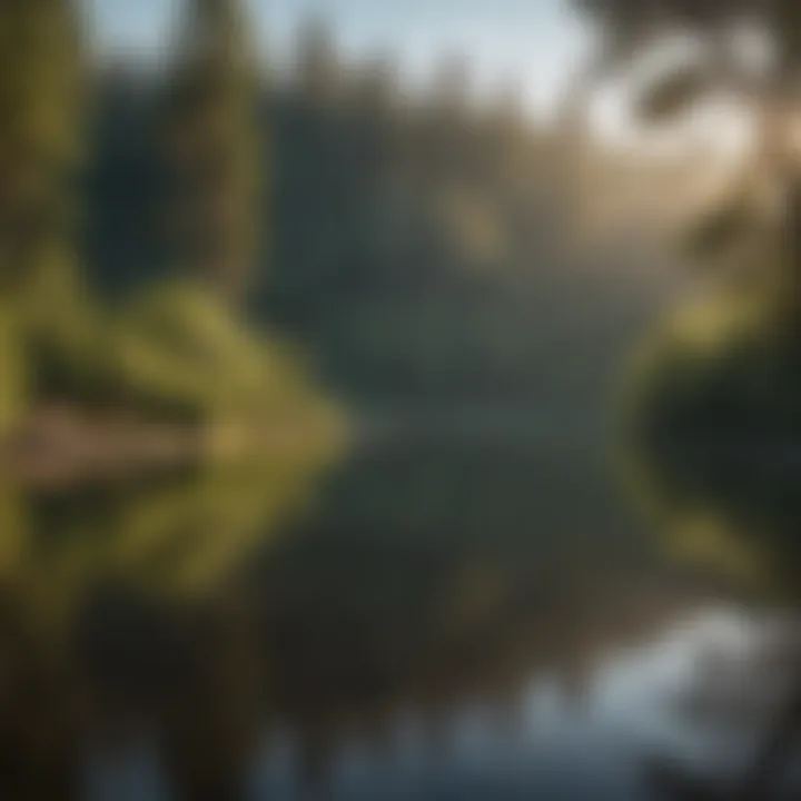 Tranquil Beauty of Aspendell's Lakeside Serene Lake Reflections at Aspendell Resort