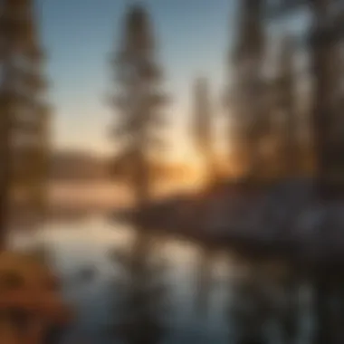Serene Morning Sunrise Over Big Bear Lake RV
