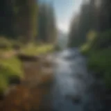 A Majestic River Meandering Through the Heart of Darby Serene River Flowing Through Darby