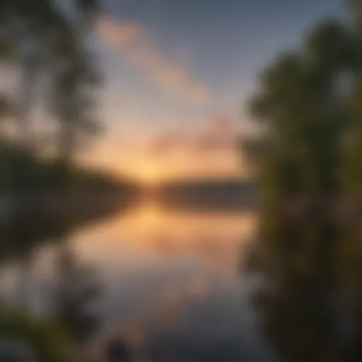 Sunset over Lake Ozark State Park Campground