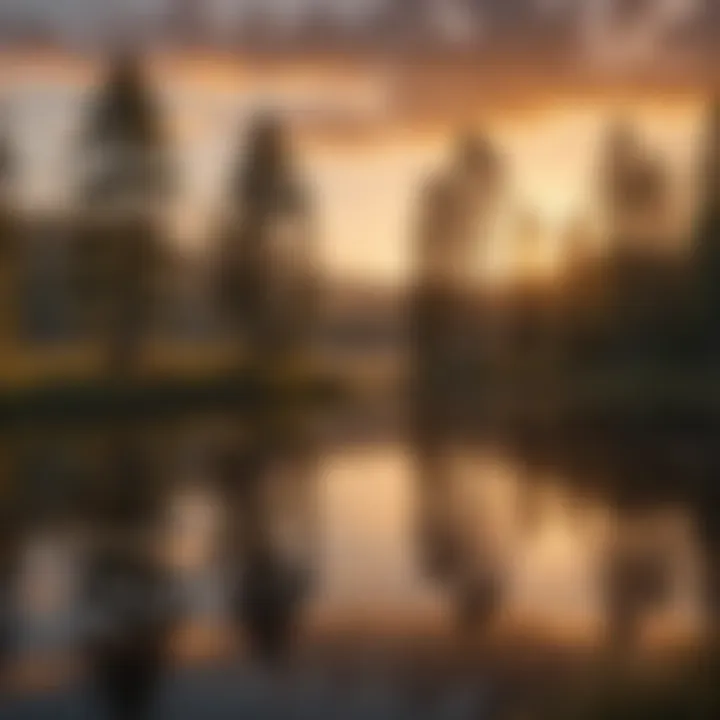 Serene Sunset Reflecting on Chewalla Lake