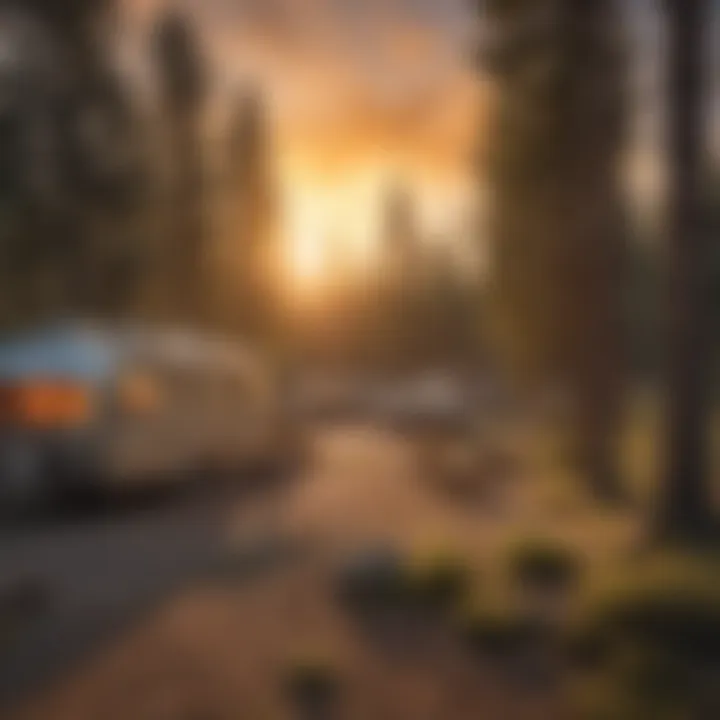 Serenity Campground at Sunset in Gunnison
