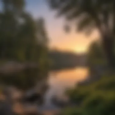 Tranquil Evening Views in Lake Sherwood Serenity at Sunset in Lake Sherwood Michigan
