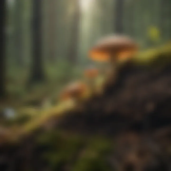 Natural Shelf Mushrooms Shelf mushrooms in natural habitat