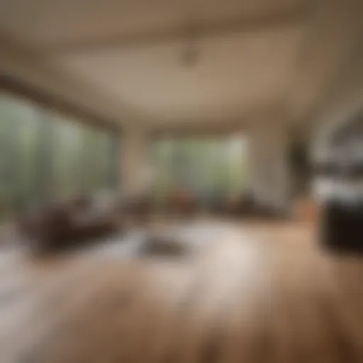 Glimpse of Sierra Hemlock Flooring in Modern Living Room