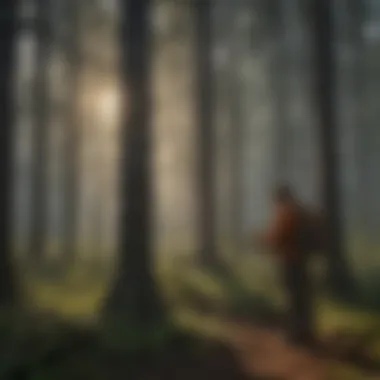 Silent Guardians: Preserving Forests Together Silhouettes of volunteers working on conservation project
