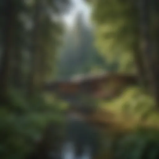 View of Skamania Lodge amidst lush greenery