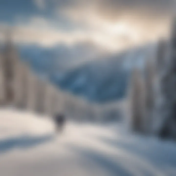 Skiers gliding down pristine slopes at Jackson Hole Snow Resort