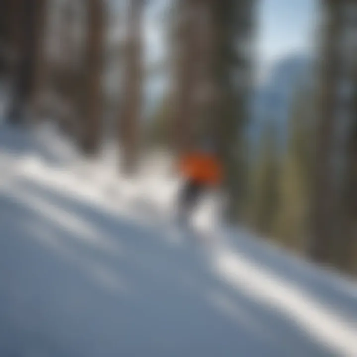 Skiing Enthusiast Conquering a Steep Slope at Deer Valley