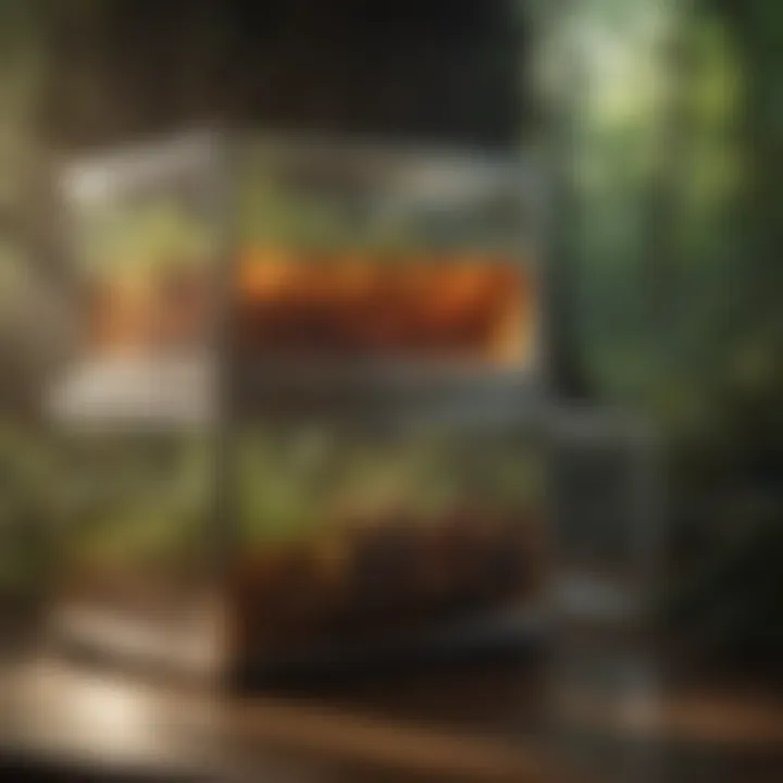 Elegance Redefined in Storage Sleek Glass Container with Partitioned Areas