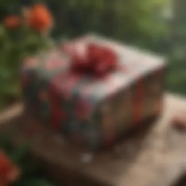 Exquisite Gift Wrapping with Floral Touch Elegant gift wrapping with floral accents
