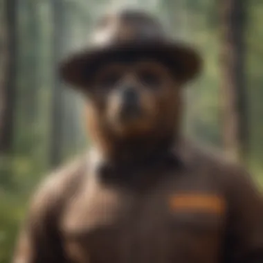 Contemporary Smokey the Bear Fashion Statement Modern fashion interpretation of Smokey the Bear promoting environmental awareness