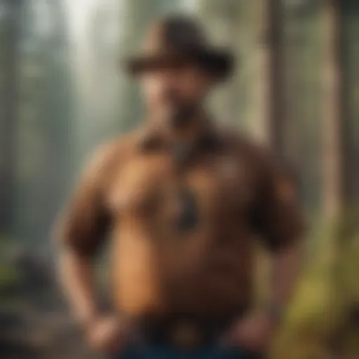 A vintage Smokey the Bear shirt design showcasing conservation themes