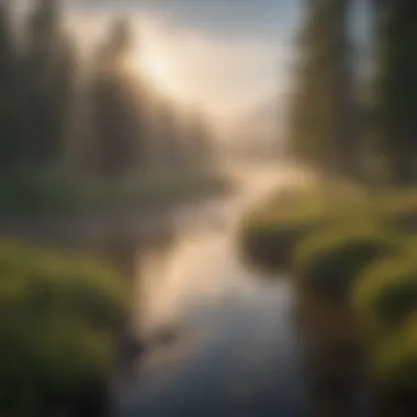 Misty morning on the tranquil Snake River