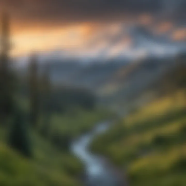 Majestic Beauty: Snow-capped Cascade Peaks Snow-capped peaks of the Cascade Mountains