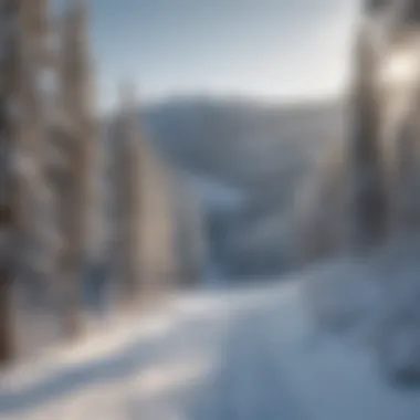 Snow-covered slopes on Lutsen Mountains Ski Hill Road