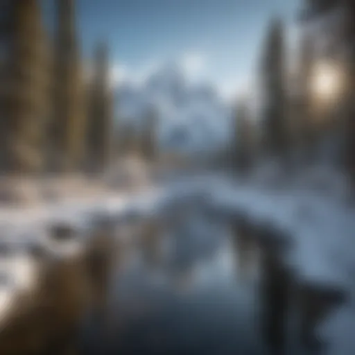 Snow-covered Teton Mountains at Jackson Hole Snow Resort