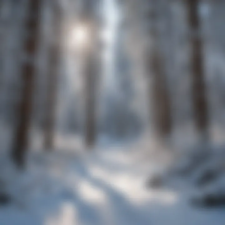 Snow-covered trees creating a picturesque scene at Lee Canyon Ski Area