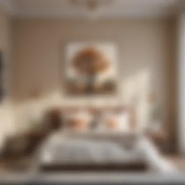 Soothing Almond Toast Wall Color in Minimalist Bedroom