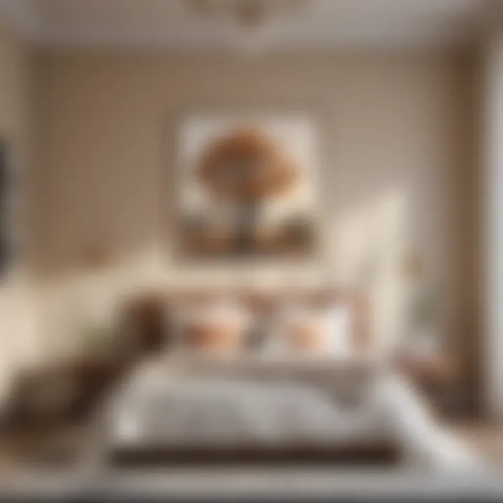 Soothing Almond Toast Wall Color in Minimalist Bedroom