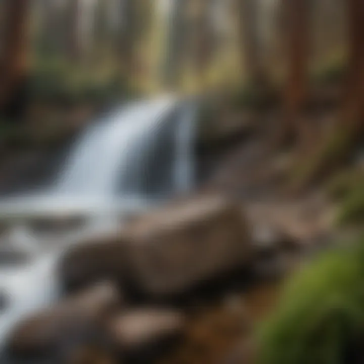 Spectacular Waterfall in Sequoia National Park