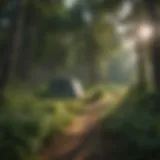 Scenic view of St. Ignace Campsite surrounded by lush greenery