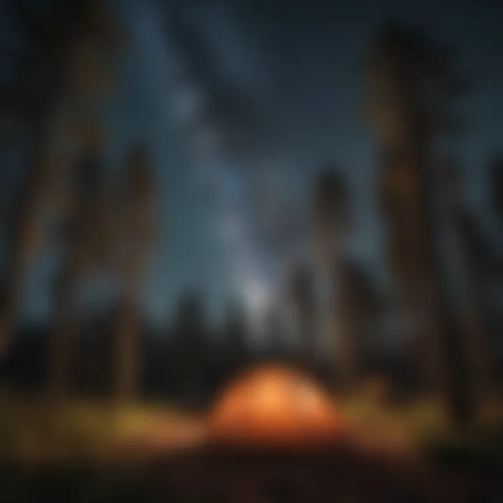 Starry Night Sky at Campsite
