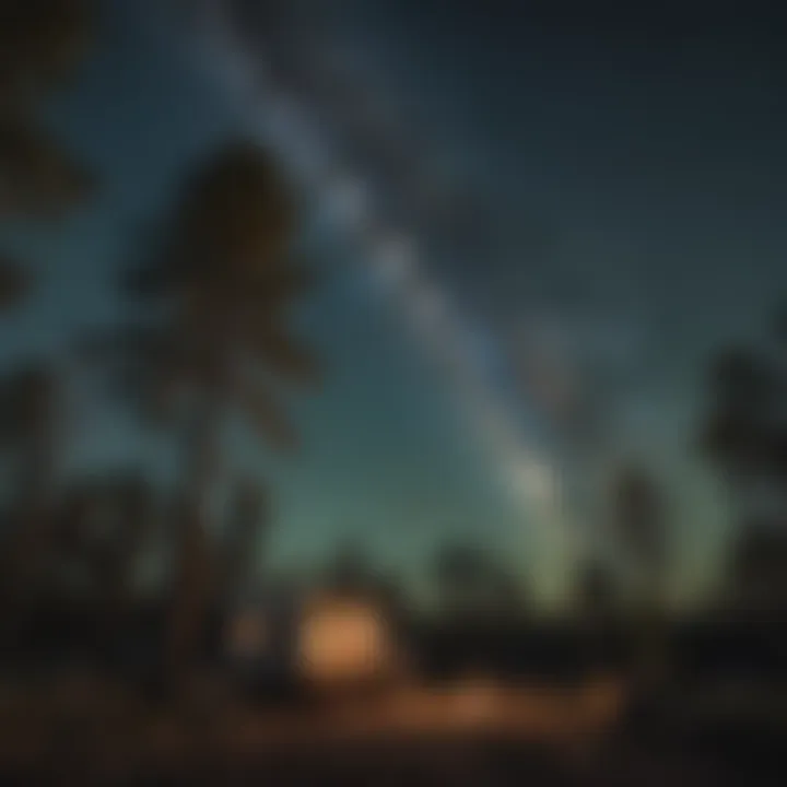 Starry Night Sky Over White Pine Campground