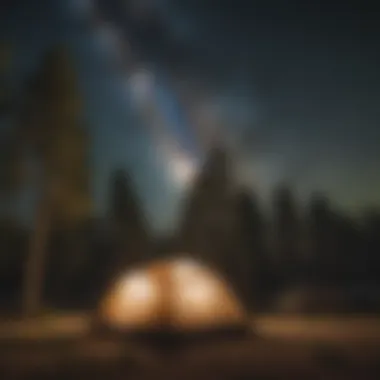 Starry Night Sky over Wyoming Campground