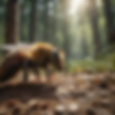 Defensive Strategies Visual representation of stinging ground bee defensive mechanisms