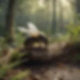 Ecosystem Residence Illustration of a stinging ground bee in its natural habitat