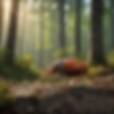 Infographic displaying preventive measures against ticks in outdoor settings