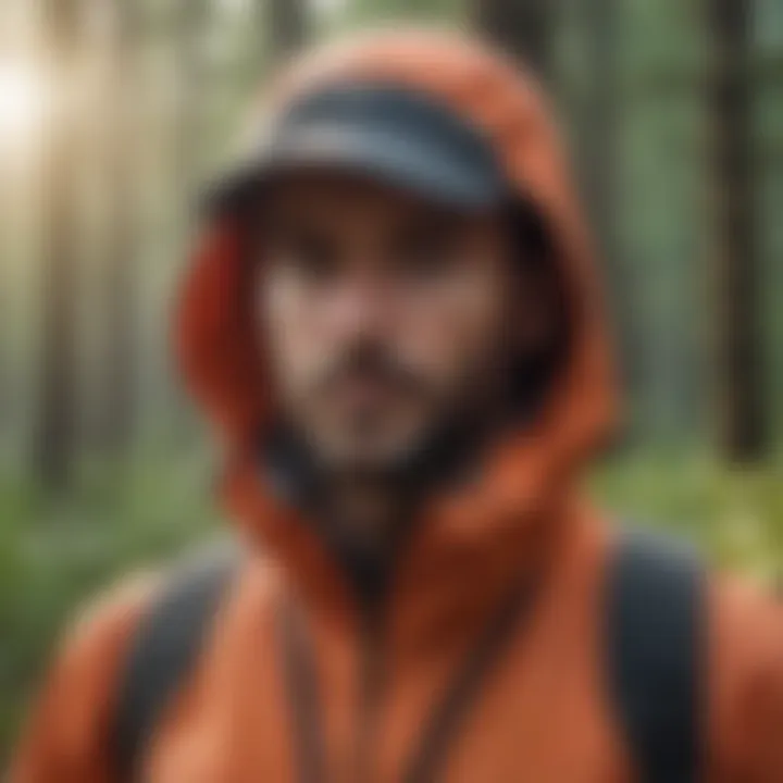 Close-up of protective clothing suitable for hiking