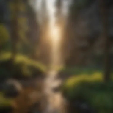 Sunset Painting the Gorge in Oregon with Golden Hues