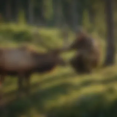 Successful hunter with a harvested elk in Oregon's picturesque landscape