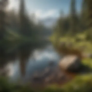 Panoramic Vista of Forest Lakes