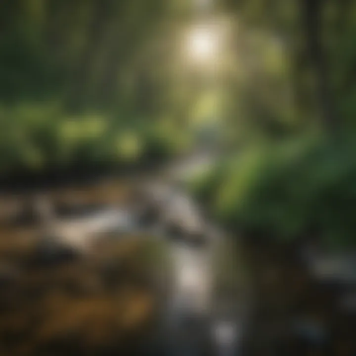 Sun-dappled Creek Flowing Through Gardner Park